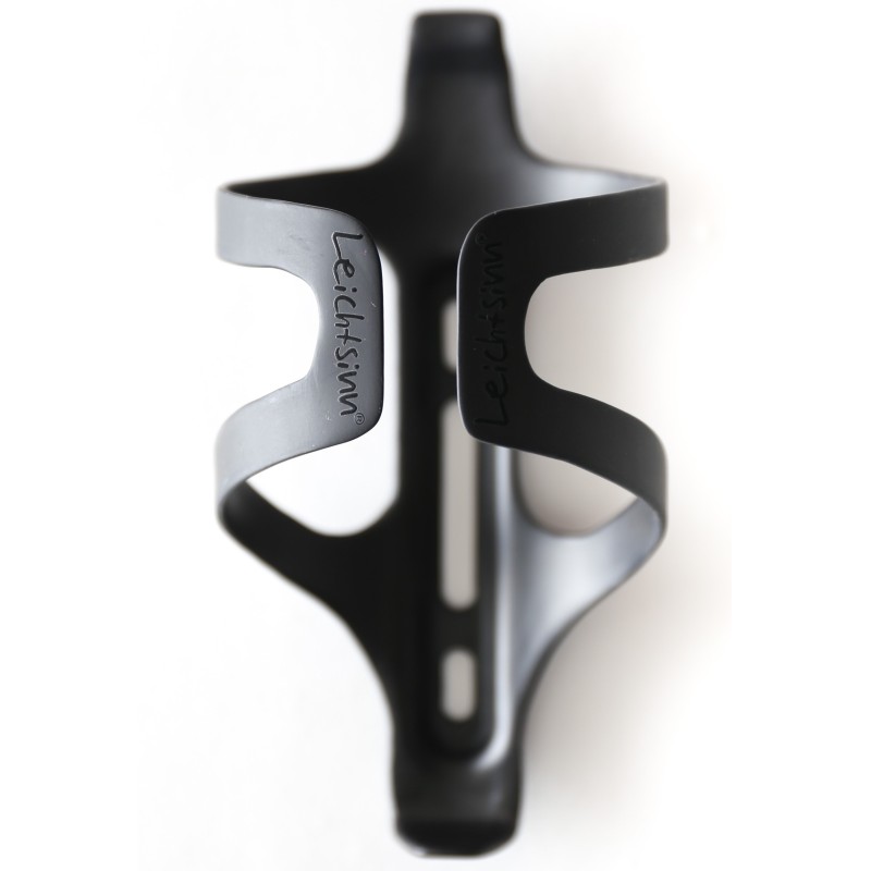 Leichtsinn - Carbon Flaschenhalter - UD-matt - Logo schwarz